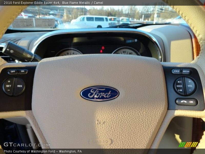 Blue Flame Metallic / Camel 2010 Ford Explorer Eddie Bauer 4x4