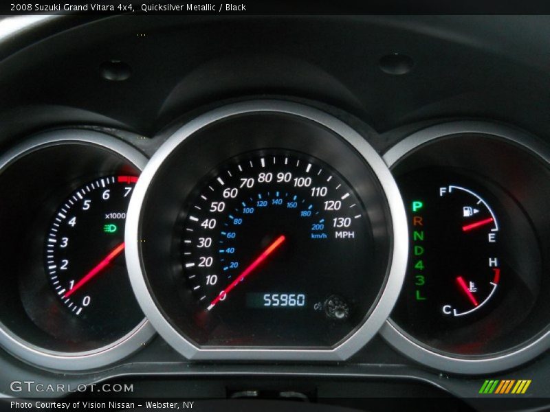 Quicksilver Metallic / Black 2008 Suzuki Grand Vitara 4x4