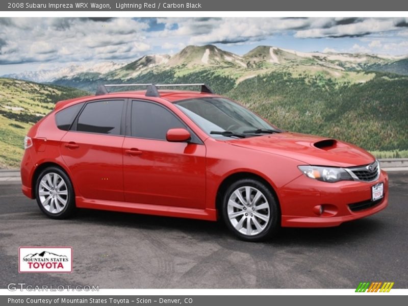 Lightning Red / Carbon Black 2008 Subaru Impreza WRX Wagon