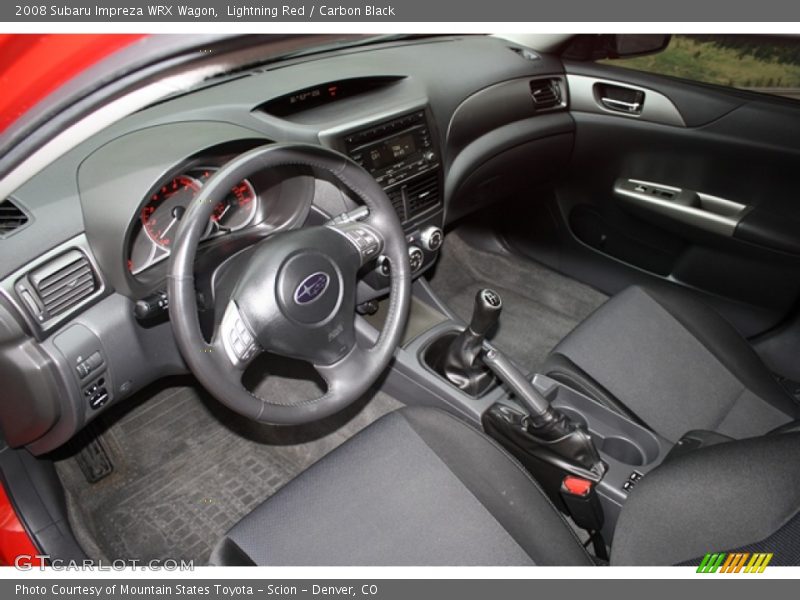  2008 Impreza WRX Wagon Carbon Black Interior