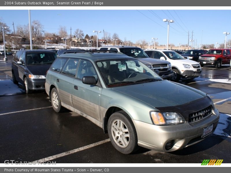 Seamist Green Pearl / Beige 2004 Subaru Outback Wagon