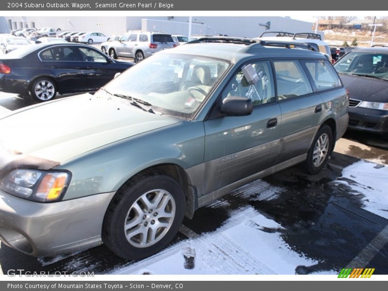 Seamist Green Pearl / Beige 2004 Subaru Outback Wagon