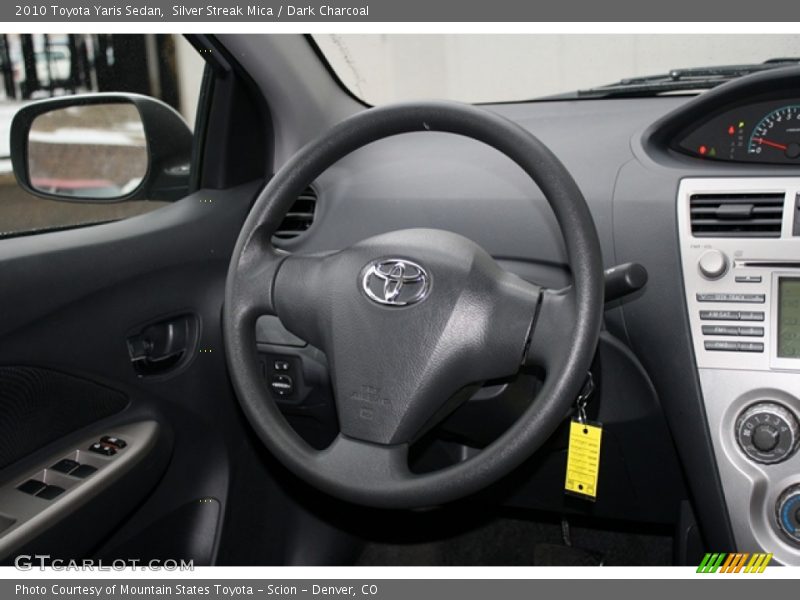 Silver Streak Mica / Dark Charcoal 2010 Toyota Yaris Sedan