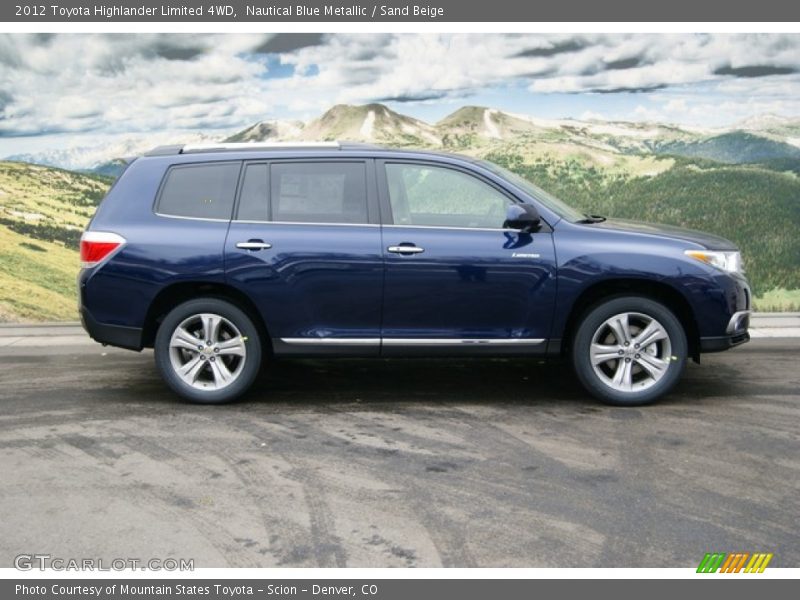 Nautical Blue Metallic / Sand Beige 2012 Toyota Highlander Limited 4WD