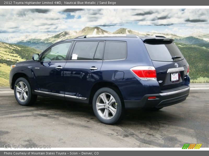 Nautical Blue Metallic / Sand Beige 2012 Toyota Highlander Limited 4WD
