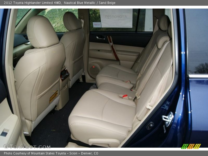 Nautical Blue Metallic / Sand Beige 2012 Toyota Highlander Limited 4WD