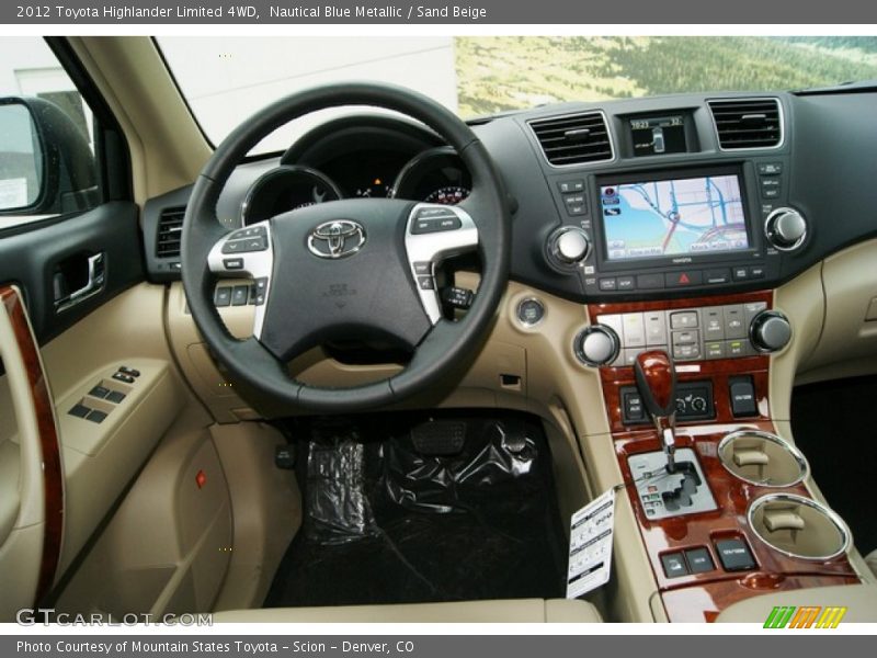 Nautical Blue Metallic / Sand Beige 2012 Toyota Highlander Limited 4WD