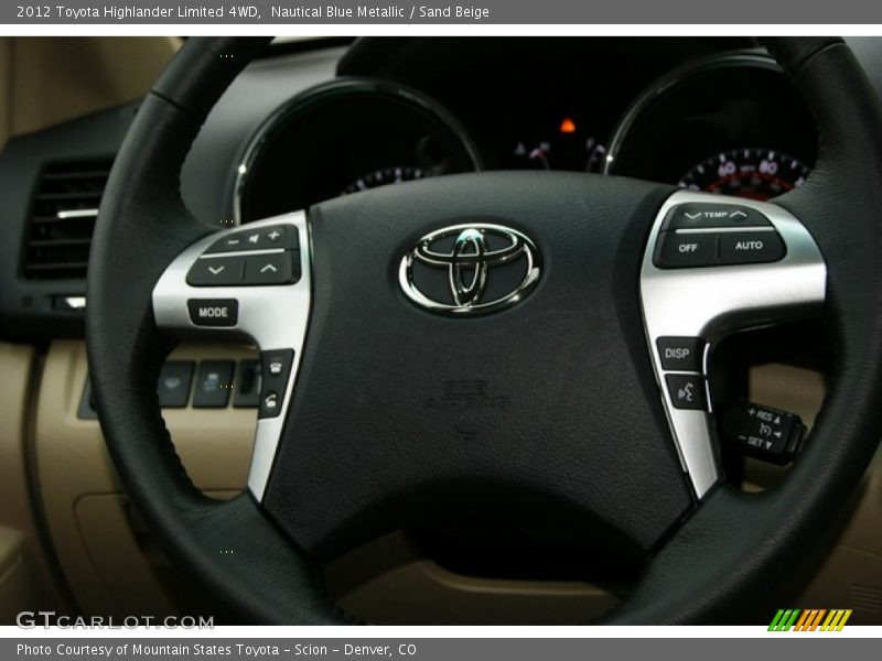 Nautical Blue Metallic / Sand Beige 2012 Toyota Highlander Limited 4WD