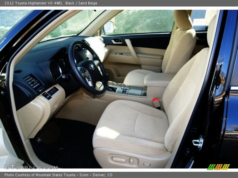 Black / Sand Beige 2012 Toyota Highlander V6 4WD