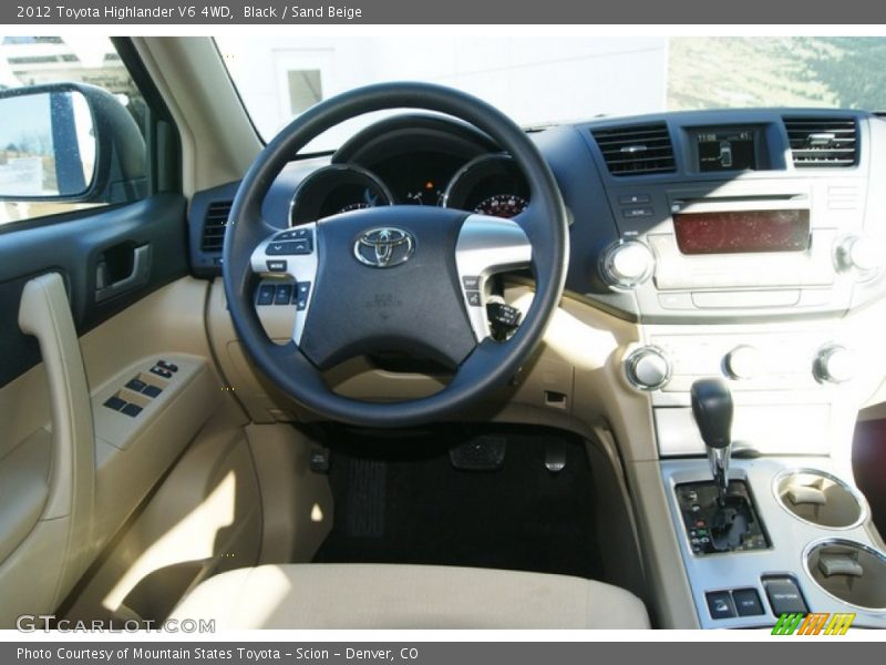 Black / Sand Beige 2012 Toyota Highlander V6 4WD