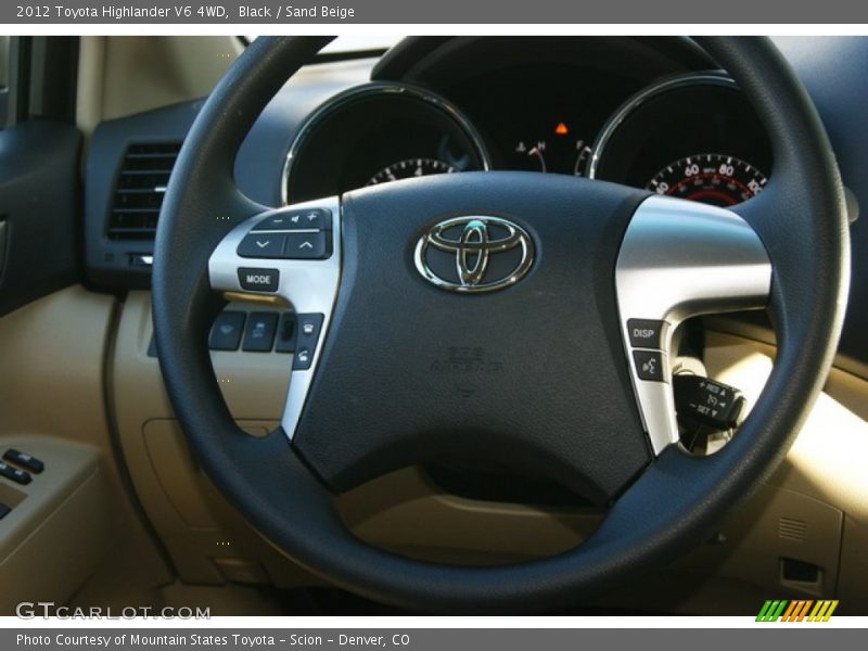 Black / Sand Beige 2012 Toyota Highlander V6 4WD