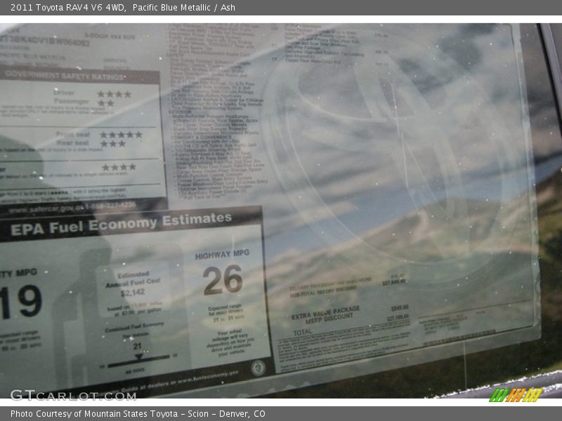 Pacific Blue Metallic / Ash 2011 Toyota RAV4 V6 4WD