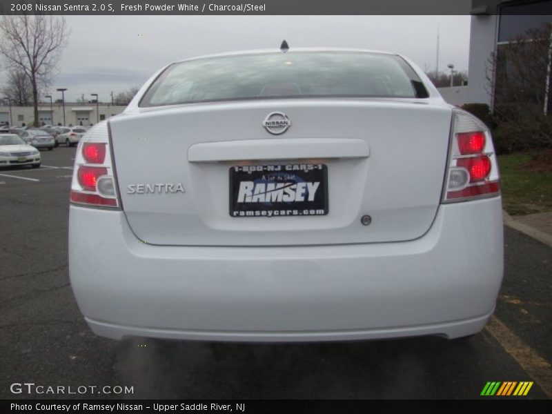 Fresh Powder White / Charcoal/Steel 2008 Nissan Sentra 2.0 S