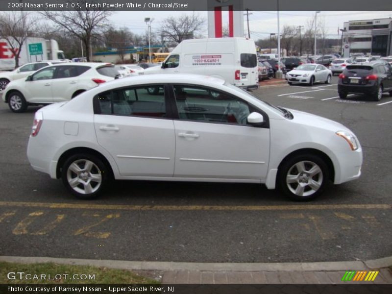 Fresh Powder White / Charcoal/Steel 2008 Nissan Sentra 2.0 S