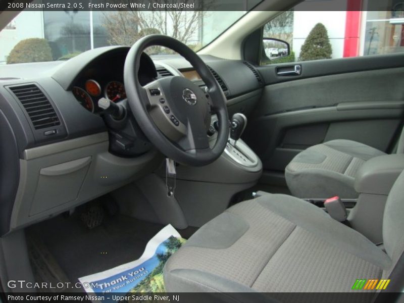 Fresh Powder White / Charcoal/Steel 2008 Nissan Sentra 2.0 S