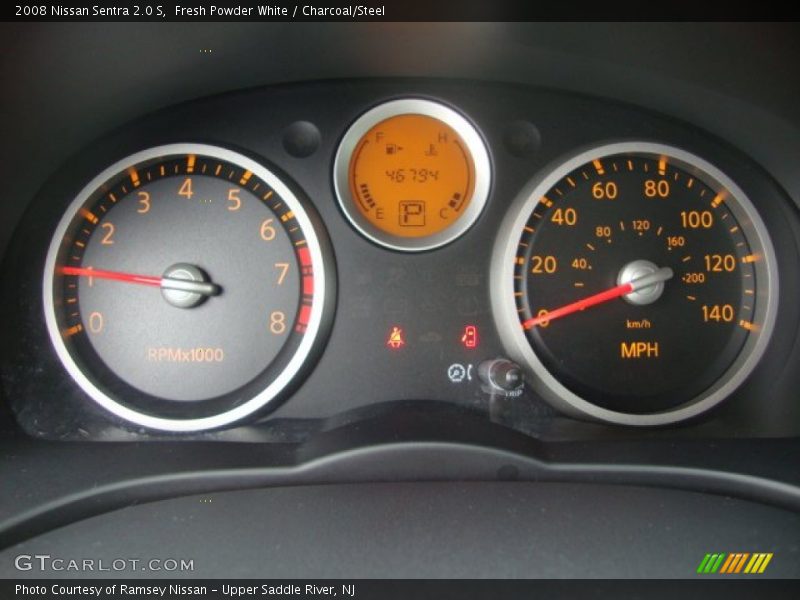 Fresh Powder White / Charcoal/Steel 2008 Nissan Sentra 2.0 S