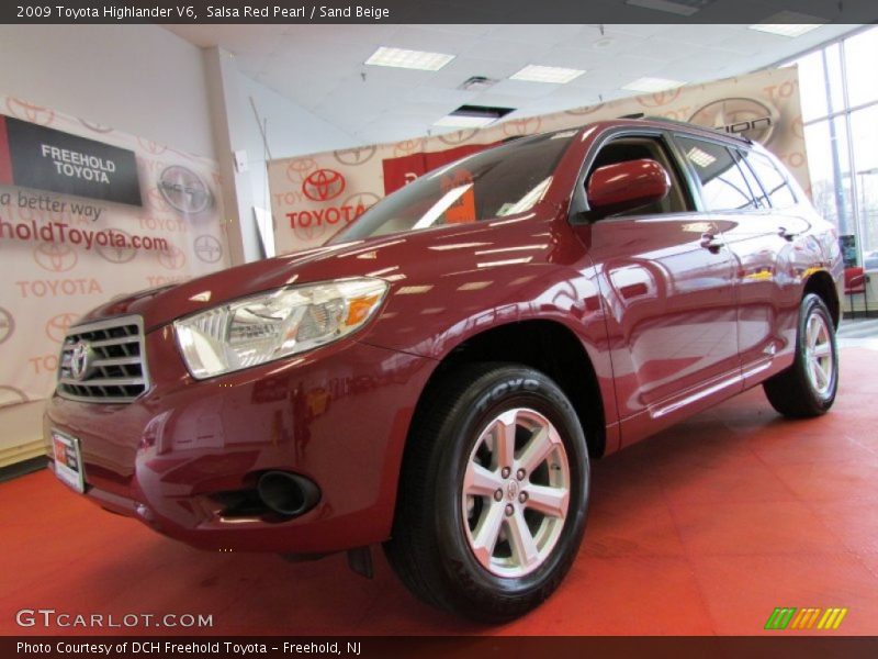 Salsa Red Pearl / Sand Beige 2009 Toyota Highlander V6