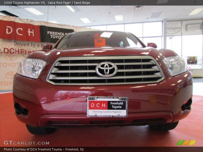 Salsa Red Pearl / Sand Beige 2009 Toyota Highlander V6
