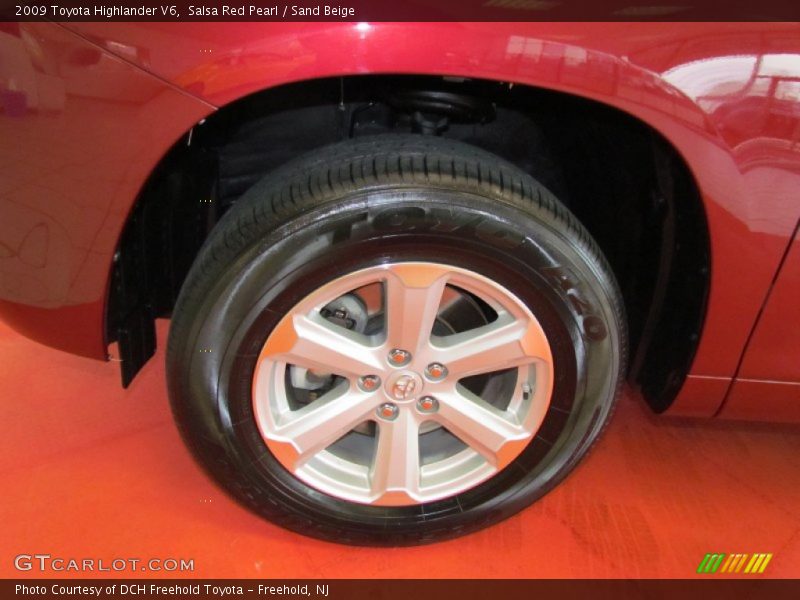 Salsa Red Pearl / Sand Beige 2009 Toyota Highlander V6