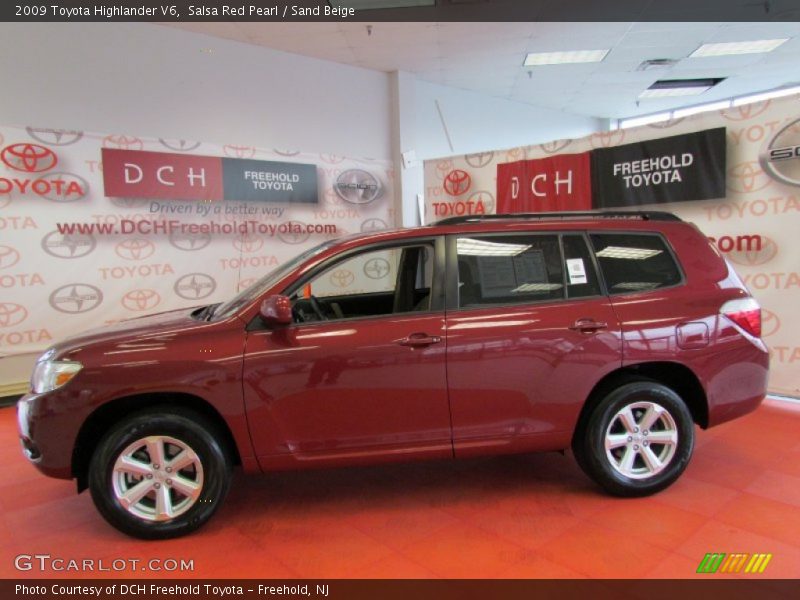 Salsa Red Pearl / Sand Beige 2009 Toyota Highlander V6