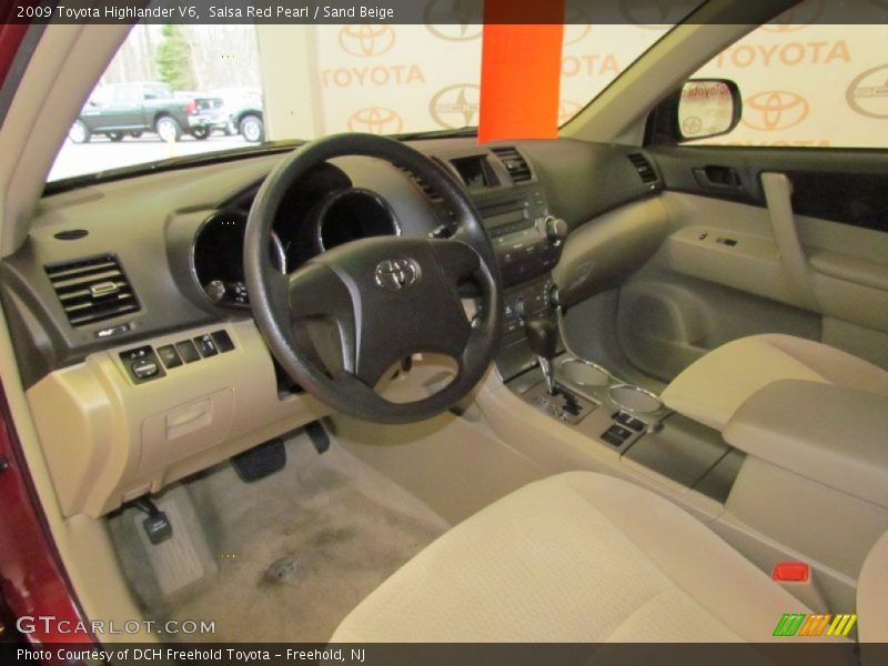 Salsa Red Pearl / Sand Beige 2009 Toyota Highlander V6