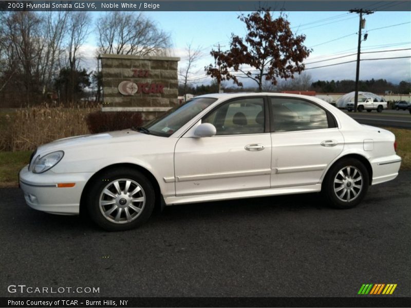 Noble White / Beige 2003 Hyundai Sonata GLS V6