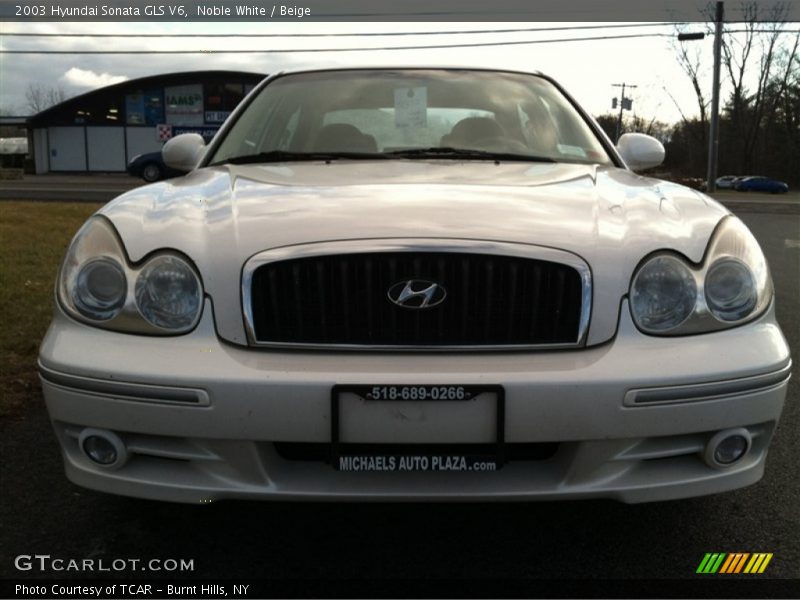 Noble White / Beige 2003 Hyundai Sonata GLS V6