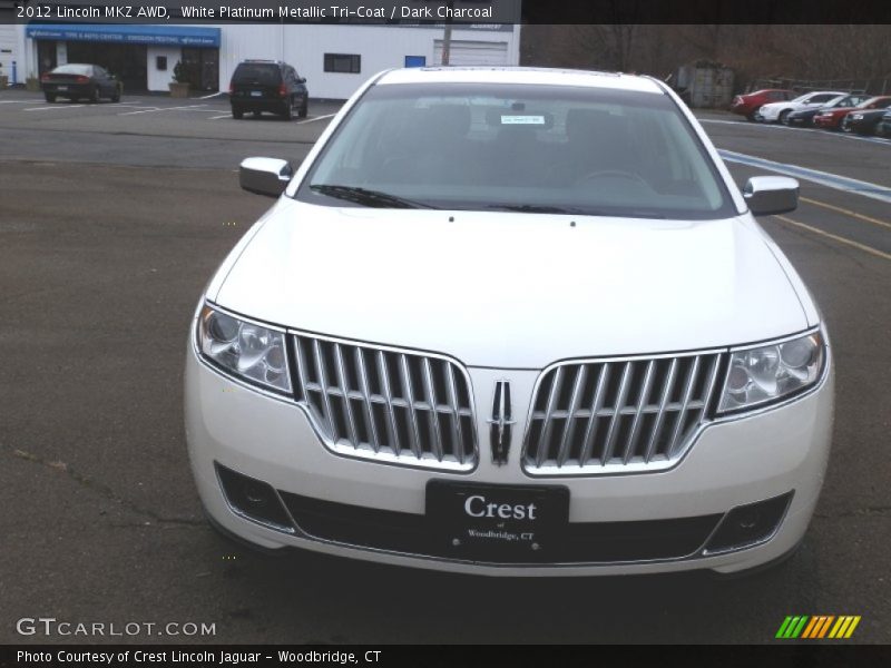 White Platinum Metallic Tri-Coat / Dark Charcoal 2012 Lincoln MKZ AWD