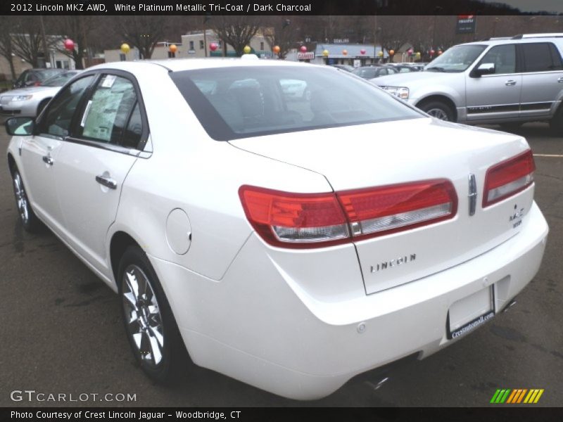White Platinum Metallic Tri-Coat / Dark Charcoal 2012 Lincoln MKZ AWD