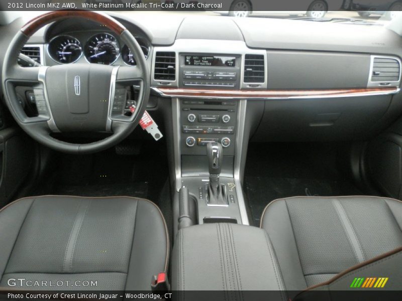 White Platinum Metallic Tri-Coat / Dark Charcoal 2012 Lincoln MKZ AWD