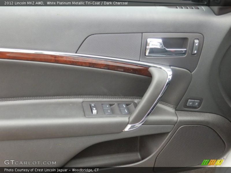 White Platinum Metallic Tri-Coat / Dark Charcoal 2012 Lincoln MKZ AWD
