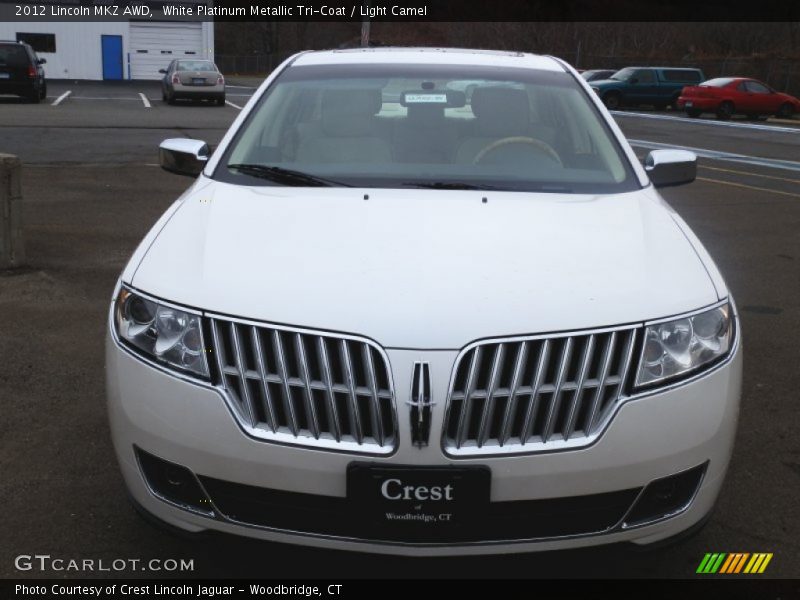 White Platinum Metallic Tri-Coat / Light Camel 2012 Lincoln MKZ AWD