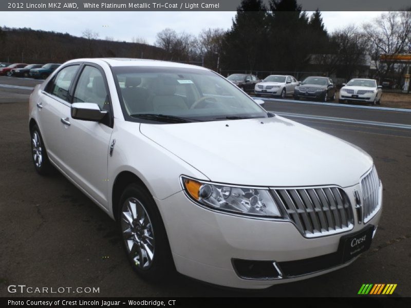 White Platinum Metallic Tri-Coat / Light Camel 2012 Lincoln MKZ AWD
