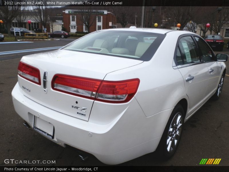 White Platinum Metallic Tri-Coat / Light Camel 2012 Lincoln MKZ AWD