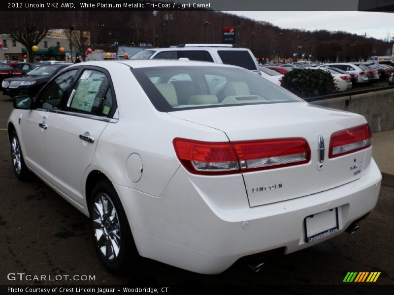 White Platinum Metallic Tri-Coat / Light Camel 2012 Lincoln MKZ AWD