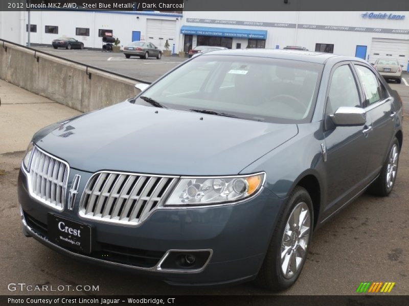 Steel Blue Metallic / Dark Charcoal 2012 Lincoln MKZ AWD