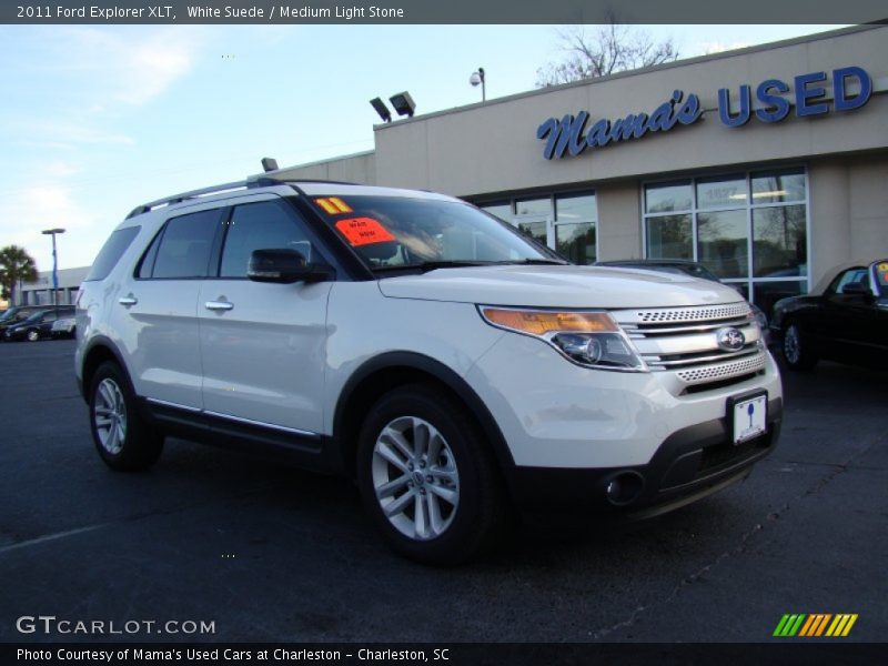 White Suede / Medium Light Stone 2011 Ford Explorer XLT