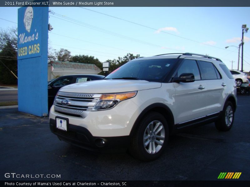 White Suede / Medium Light Stone 2011 Ford Explorer XLT