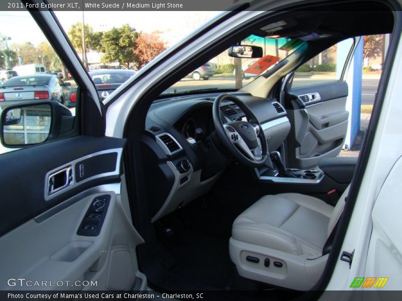 White Suede / Medium Light Stone 2011 Ford Explorer XLT