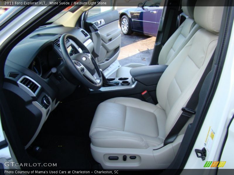 White Suede / Medium Light Stone 2011 Ford Explorer XLT
