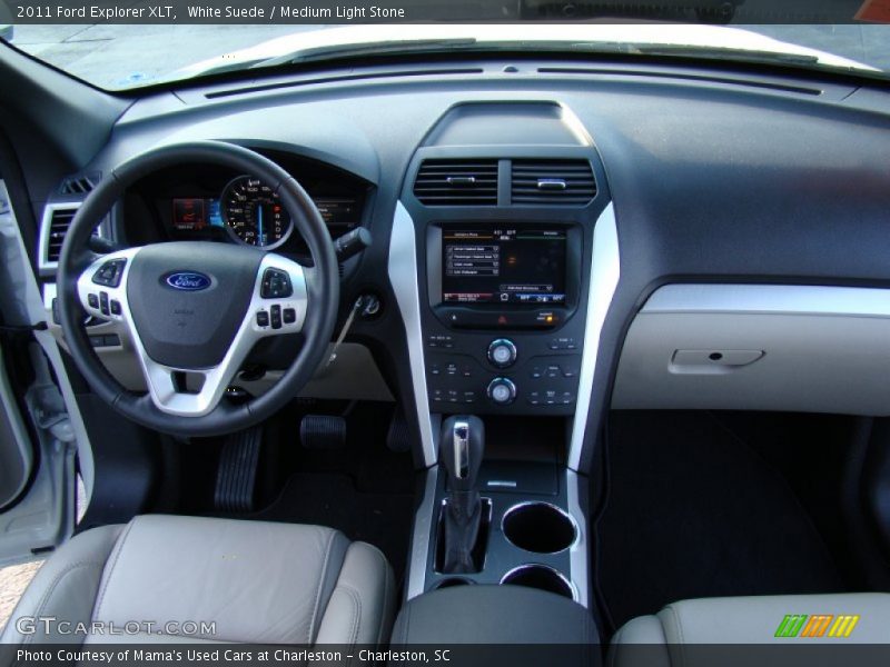 White Suede / Medium Light Stone 2011 Ford Explorer XLT