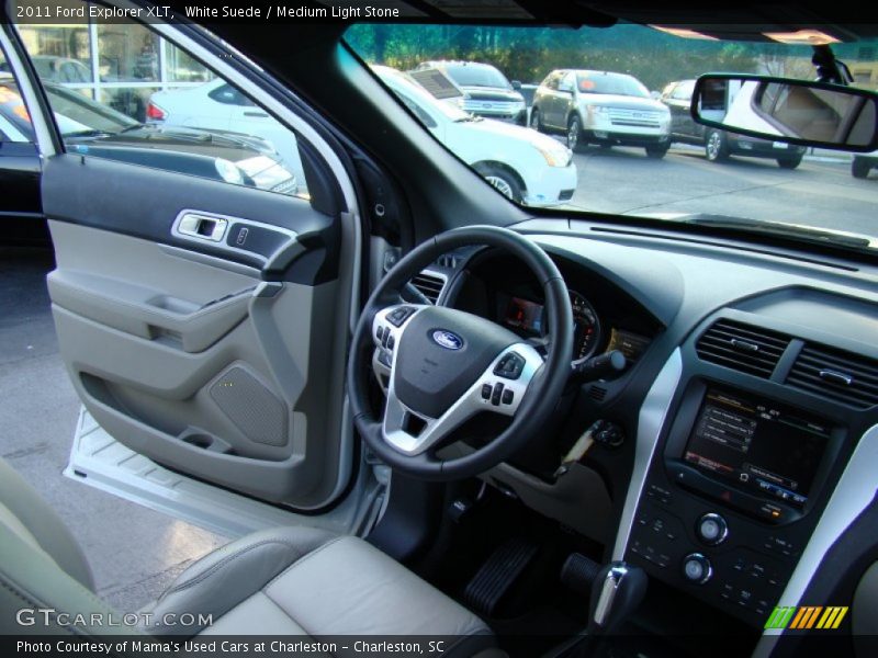 White Suede / Medium Light Stone 2011 Ford Explorer XLT