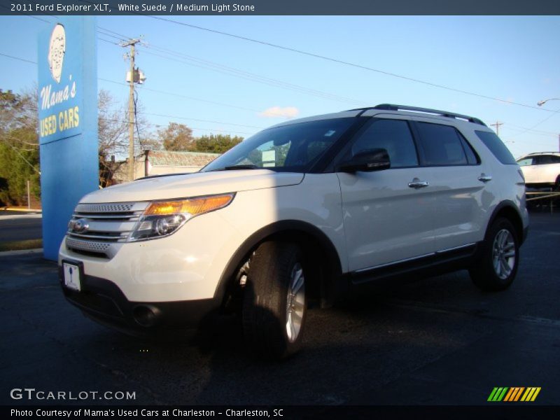 White Suede / Medium Light Stone 2011 Ford Explorer XLT