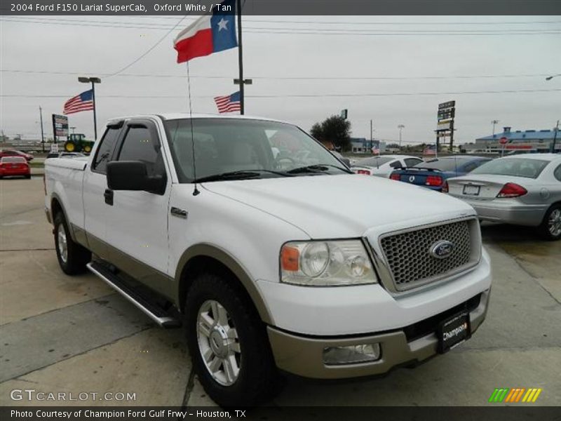 Oxford White / Tan 2004 Ford F150 Lariat SuperCab