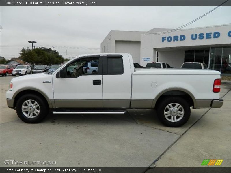 Oxford White / Tan 2004 Ford F150 Lariat SuperCab
