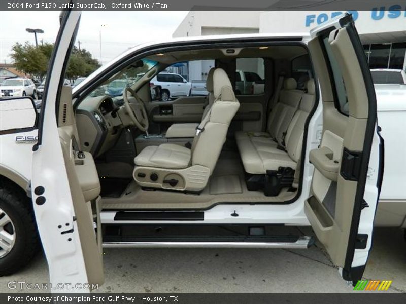 Oxford White / Tan 2004 Ford F150 Lariat SuperCab