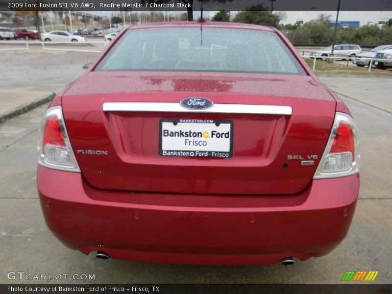 Redfire Metallic / Charcoal Black 2009 Ford Fusion SEL V6 AWD