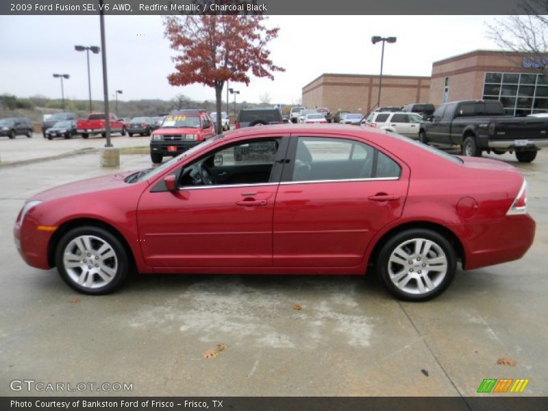 Redfire Metallic / Charcoal Black 2009 Ford Fusion SEL V6 AWD