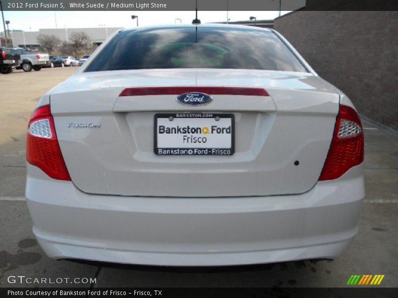 White Suede / Medium Light Stone 2012 Ford Fusion S