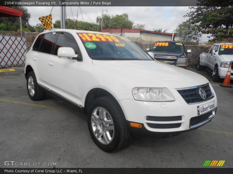 Campanella White / Pure Beige 2004 Volkswagen Touareg V8
